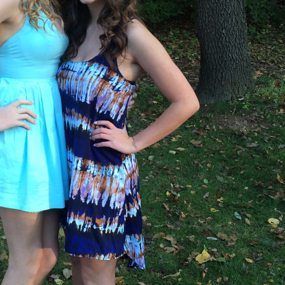 Blue short summer dress - Picture 3 of 3